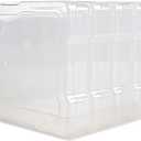 novelinks Clear 4"x6" Photo Storage Boxes  6 Pack Plastic Photo Organizer Cases with Lids, Picture Storage Containers for 4x6 Prints, Craft & Memory Card Sorting Box-Clear