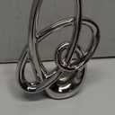 11in Silver Ceramic Statue  Modern Abstract Art Figurine for Home Decor Accents, Tabletop Centerpiece for Dining Room, Living Room Shelf, Office or Wedding Display (Large)