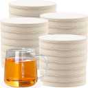 500 Pieces Cardboard Coasters, White 4 Inch Round Paper Coasters Bulk, Blank Coasters Cardboard Coasters for Wedding, Bar, Crafts