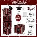 2 x 2026 Graduation Decorations Set - So Proud of You - Class of 2025 Balloon Boxes for Memorable Grad Party Supplies, Indoor/Outdoor Congrats Grad Home Door Dcor Essentials maroon and black
