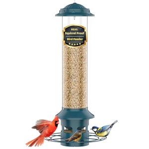 Lager Bird Feeder,Metal Squirrel Proof Bird Feeders for Outdoors Hanging 6.5LB Capacity Bird Feeder,Easily Beat Squirrels,Attracting Finch,Cardinal,Chickadee