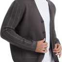 Men's Cardigan Sweater Button Front V-Neck Long Sleeve Knit Sweaters (3XL, Gray)