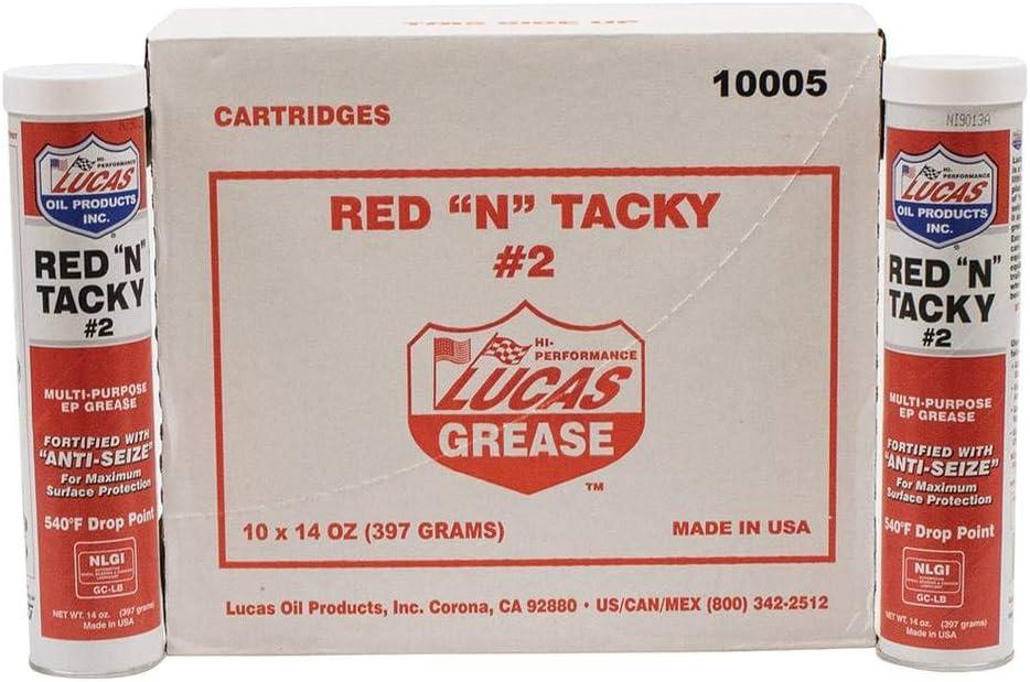 Stens Lucas Oil Red N Tacky Grease, (10 Pack)