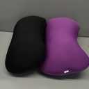 2 Pack Microbead Neck Pillow Squishy, Bone Headrest Pillow Neck & Cervical Support Bolster Cushion Comfortable Soft Universal Tube Pillow for Home Sofa Bed Travel Car Sleeping (Black + Purple)