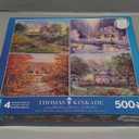Ceaco - 4 in 1 Multipack - Thomas Kinkade - Seasons - (4) 500 Piece Jigsaw Puzzles