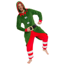 Funziez! Christmas Adult Onesie - Elf Costume - Holiday One Piece Cosplay Suit Size S