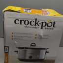 Crock-Pot 7-Quart Manual Slow Cooker, Family Size Serves 8+ People & Fits 6-lb Roast, Removable Stoneware with Warming Setting, Dishwasher Safe for Easy Cleanup, Stainless Steel