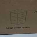 BOLUO Closet Drawers White 3 Drawer Dresser for Closet Organizers and Storage Bedroom Dorm Modern