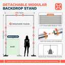 Heavy-Duty Tubular Background Stand Set, 12x10 Feet