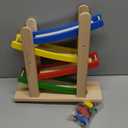 Play22 Wooden Car Ramps - 4 Level Race Track With 4 Toy Cars - My First Baby Toys - Toddler Car Set is A Great Gift for Boys and Girls