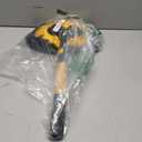 15 Curved Car Wash Brush with Long Handle 43" Extension Pole RV Truck Microfiber Cleaning Mop Auto SUV Wheel Boat Exterior Interior Detailing 2 in 1 Carwash Duster Not Hurt Paint, Yellow