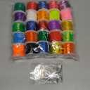 Janinka Gimp String Plastic Lacing Cord Kit with 24 Rolls Gimp Bracelet Cord 24 Pcs Jewelry Lobster Clasp 24 Pcs Key Chain Ring Lanyard Clips Lanyard Snap Hooks(Classic,Normal)