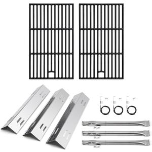 Advice Grill Replacement Parts for Dyna Glo DGB390SNP-D DGB390BNP-D, 104-13002 Grill Cooking Grate & 104-13003 Heat Tent & Burner and Igniter for Dyna Glo 3 Burner DGB390SNP-D Gas Grill