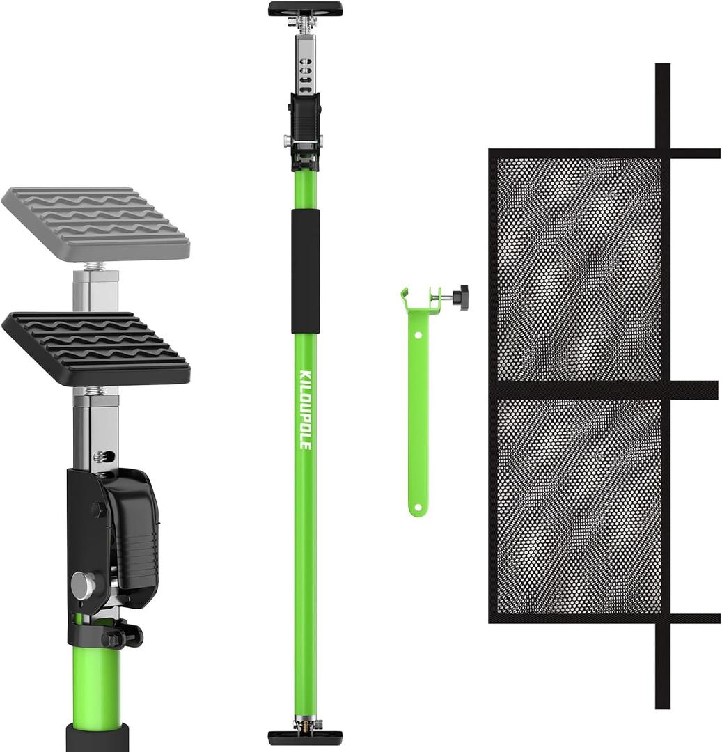 KILOUPOLE Adjustable Cargo Bars, 43" to 75" Non-Slip Truck Bed Divider, Cargo Bar for Pickup Truck Bed Cargo Bars for SUVs, Trailers, Vans, with Cargo Net Organizer and Divider Bar, 1-Pack