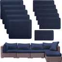 11 Pcs Outdoor Patio Cushion Covers Replacement, Couch Cushions Covers with Zippers, Waterproof Patio Furniture Cushion Slipcovers for Couches,Outdoor Patio Furniture (Navy Blue, Cover Only)