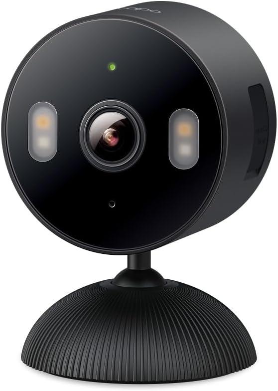 Tapo 1080p Indoor/Outdoor Security Camera - Free Person/Motion/Baby Cry Detection, Color Night Vision, IP65 Weatherproof, SD/Cloud Storage, Works w/Alexa & Google Home HybridCam, Black