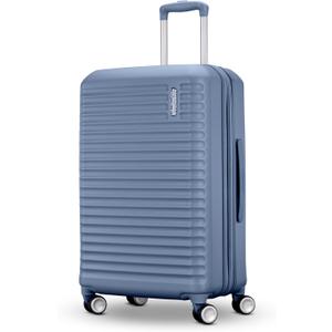 American Tourister Stratum 3.0 Medium 24-Inch Spinner, Airline Approved, Durable Hardside Luggage, Expands 1.5", RightHeight Adjustable Handle, Elemental Blue, Medium - Checked