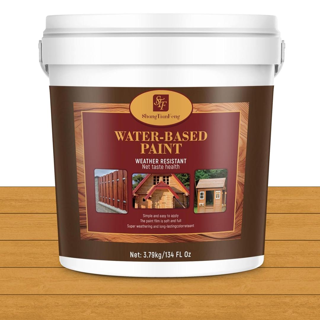 Light Natural Oak Advanced 5 Gallon Wood Sealant & Finish | Enhances Wood Grain | Flexible, Crack-Resistant Coat for Inside/Outside Terrace and Fence,Planting Boxes,Non-Toxic (EXP 10/07/2028)