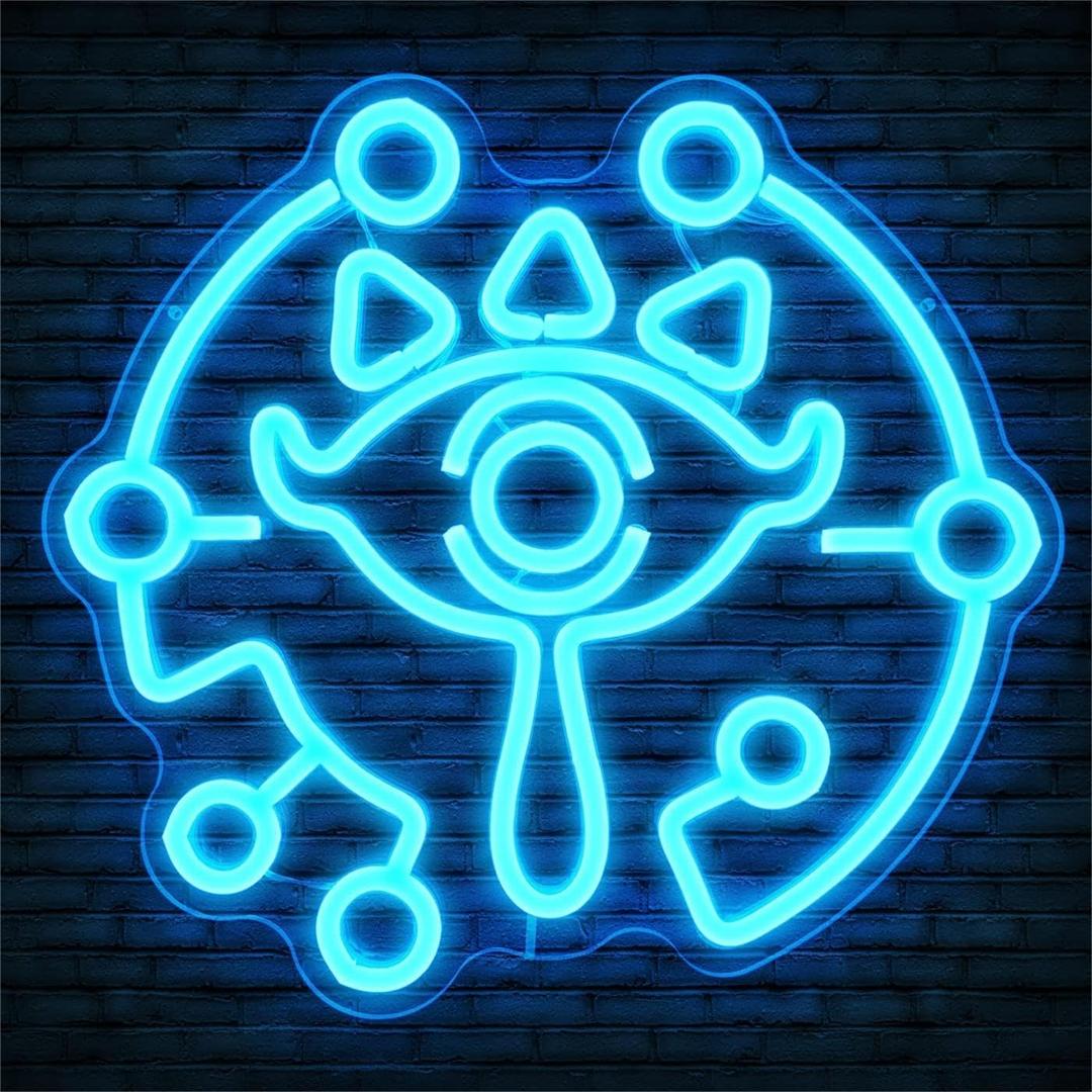 Sheikah Eye Neon Sign from LOZ Dimmable LoZ Neon Sign for Room Wall Decor Gamer Gifts Gaming Neon Sign Led Neon Light for LOZ Fans (Sheikah Eye)