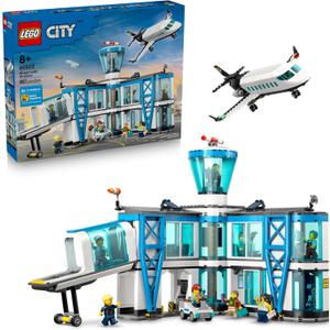 LEGO City Airport with Airplane Building Toy - Building Toy for Kids - Pretend Play Travel Set for Boys & Girls, Ages 8+ - Includes 9 Minifigures - Gift Idea for Birthdays - 60502