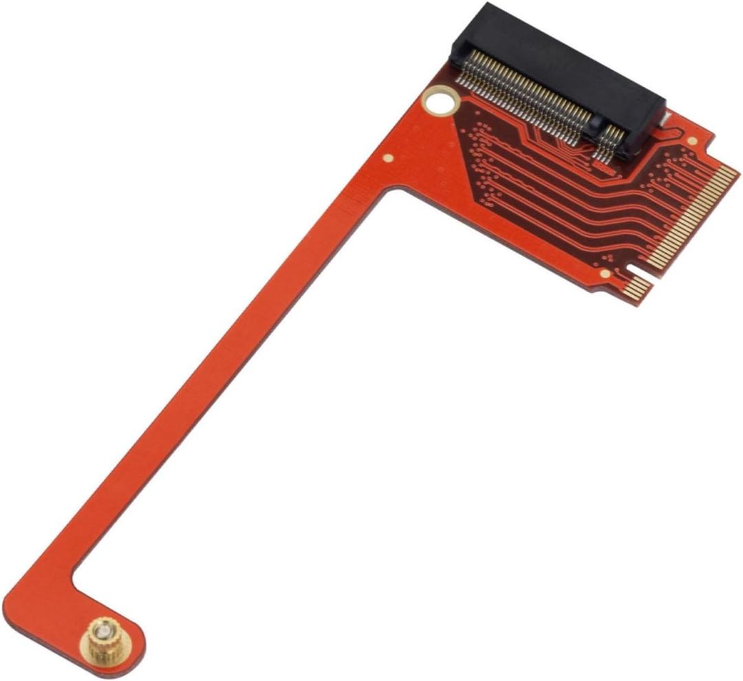 for Rog Ally Handheld Conversion 2230 to 2280 SSD Hard Drive Expansion Board NVME M-Key NGFF M.2 PCIE 4.0 3.0 Gold Finger High Capacity Adapter 90 Degree Upgrade Converter Expansion Card Red