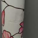 UNI Window Film Static Clings Non Adhesive 3D Stained Glass Window Decals UV Protection (Cherry Blossom, 37.4 x 24.4 Inch)