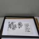 Americanflat 18x24 Poster Frame with Polished Plexiglass - Use as 12x18 Frame with Mat or Display 18x24 Photo Without Mat - Hudson Collection - Wide Picture Frames for Wall Display - Black