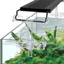 driamor Aquarium Light Riser Adjustable, Clear Acrylic Fish Tank LED Light Stand Aquarium Lamp Holder Bracket Kit 2pcs Transparent Support for Width 2.5-4.4 Inches Light with Extendable Bracket