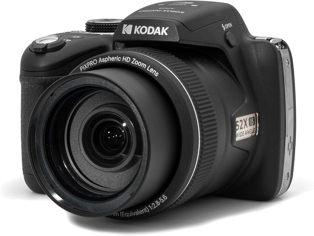 Kodak PIXPRO Astro Zoom AZ528-BK 16 MP Digital Camera with 52x Optical Zoom 24mm Wide Angle Lens 6 fps Burst Shooting 1080P Full HD Video Wi-Fi Connectivity and a 3" LCD Screen (Black)