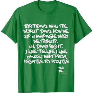 Old School Rap Hip HOP Merch Juicy Positive Quote 90's TShirt (XL)