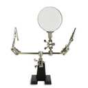 NEIKO 01902 Adjustable Helping Hand with Magnifying Glass, Third Hand Solder Aid, Soldering Wire Station Stand with Dual Alligator Clips and a Heavy Base, Beading & Jewelry Making Tools, Solder Holder