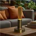 Night Light,Dimmable Touch Lamp with Rechargeable Internal Battery,3 Color Temperature,Eye Caring,Portable Table Bedside Lamp for Bedrooms Living Room (Golden