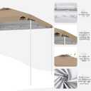 10x10ft Replacement Canopy Top with Air Vent, Waterproof & UV Protection Canopy Tent Top Cover for Straight Leg Canopy Frame - for Outdoor, Patio, Event, Trade Show (Khaki, 10x10ft)