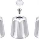 3 Piece Shower Handle Replacement, Compatible with Price/Pfister Verve Tub Shower Bathtub Faucet Handle Remodel Trim Kit Include 1 Hot 1 Cold 1 Diverter and 3 Screws (Polished Chrome)