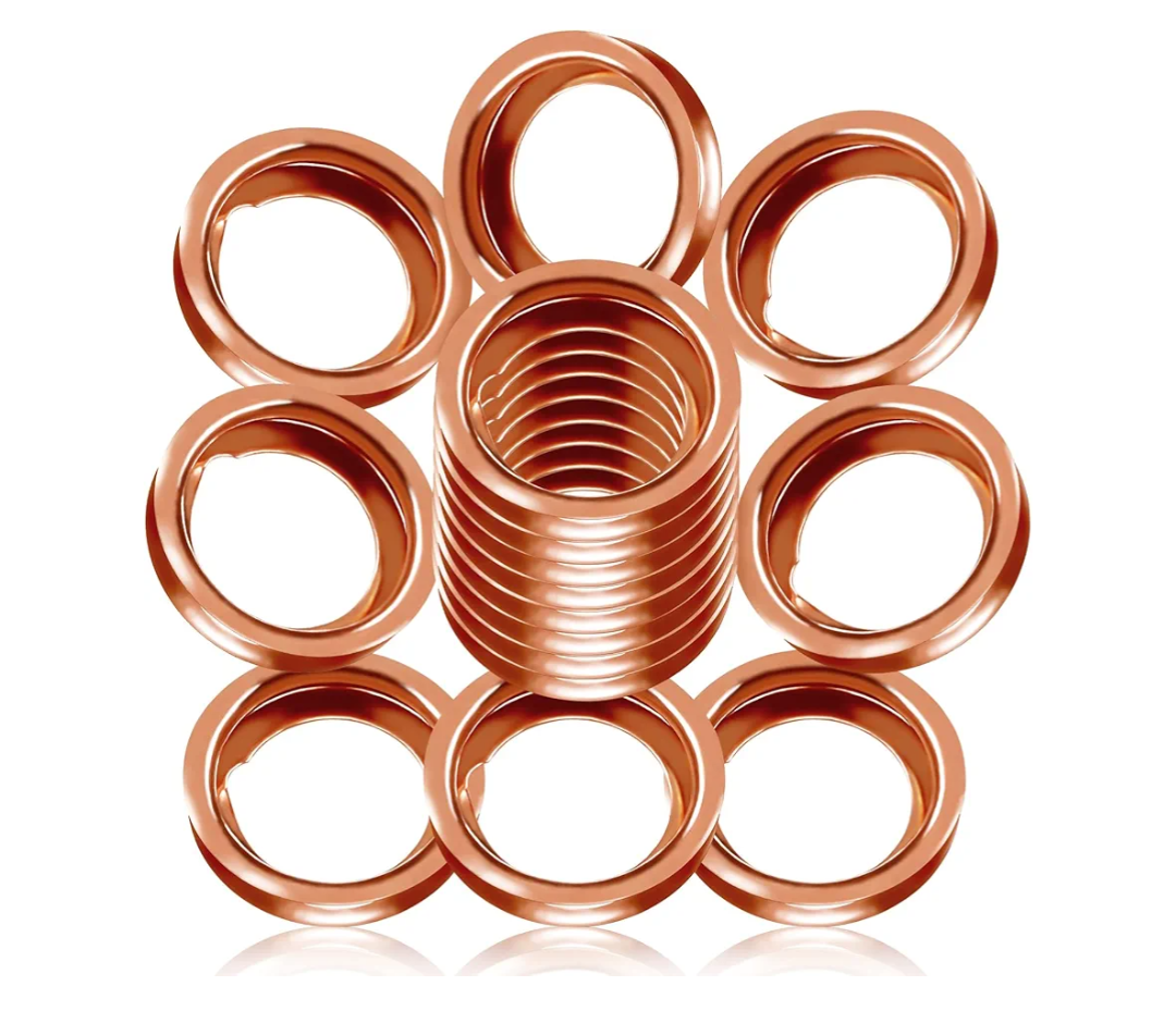 24-PCS Oil Drain Plug Gasket Washer- Copper M12 Crush Washer Oil Drain Plug- Premium Seal Replaces OEM 11026-JA00A for Nissan & Infiniti G35 G37 Rogue Sentra Xterra Altima Frontier Armada 350Z