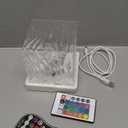 Aurora Glow Lamp, 16 Colors Ocean Wave Projector Cube Light W/Remote, Rechargeable Cordless Northern Lights Wave Cube Light, for Bedroom Kids Room Christmas & Birthdays Decor