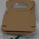 Bubbley Kraft Paper Bakery Boxes - 25-Pack Pastry Boxes with Window for Cookies, Chocolate Covered Strawberries, Macarons, and Muffins, Dessert Disposable Packaging, 7 x 4.5 x 2.5 Inches