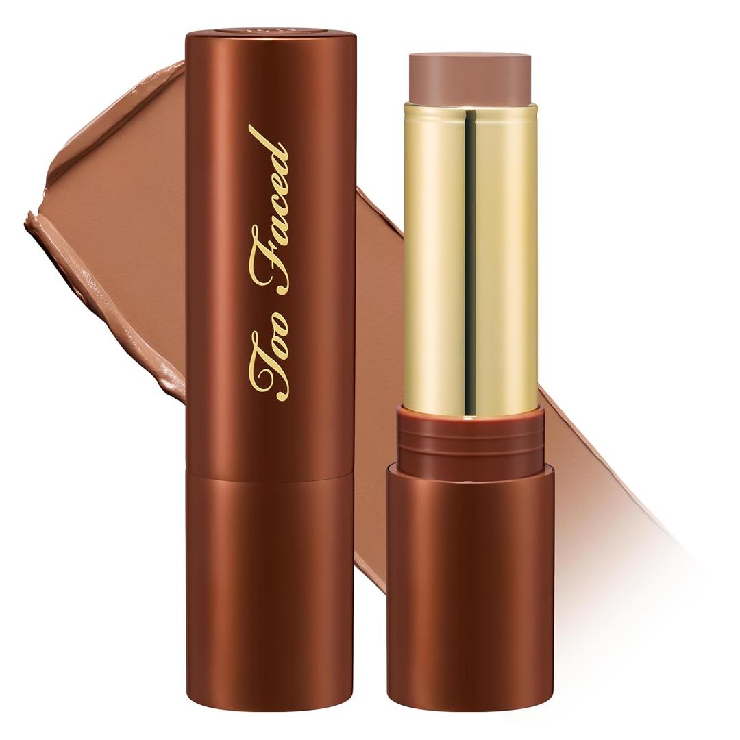 Too Faced Chocolate Soleil Melting Bronzing & Sculpting Stick | Multi-Use, Contour + Cream Bronzer Stick | Lightweight, Satin-Finish with Buildable Coverage, 0.28 Ounce