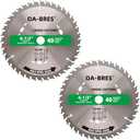 6-1/2-Inch 40-Tooth Circular Saw Blade with 5/8-Inch Arbor, TCT ATB Cross Cutting Blade for Wood Cutting (2-Pack)