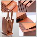 Knife Block & Universal Holder - Detachable Solid Wood Organizer for Kitchen Storage, Washable Design (No Knives Included) - Gift Ready for Chefs 1 Piece