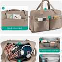 BAGSMART Rolling Duffle Bag with Wheels, Carry On Bag Duffel Bag for Travel, Wet Pocket Duffle with Wheels and Handle, Brown, 42L