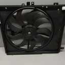 Engine Radiator Condenser Cooling Fan Assembly Replacement for Nissan Versa AT CVT 2012-2019 Models Black