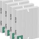 Improvedhand 115115 HEPA Replacement Filter A Size 21 Compatible with Winix PlasmaWave Air Purifier C535 5300 5300-2 5500 5500-2 6300 6300-2 P300 AM90 9000 5000 C909 9800, C535 Filter A,Pack of 4