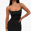 LILLUSORY Women's Mini Sexy Bodycon Dress 2025 Summer Going Out Short Backless Party Club Dresses Beach Vacation Outfits, XS