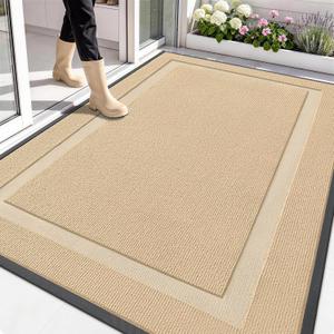 OLANLY Front Door Mat Outside 71x47, All-Season Heavy-Duty Rubber Doormat