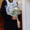 12PCS Poppy Flowers Artificial 23" Real Touch Stems Faux Poppies Silk Flowers for Home Decor Indoor (Blue)