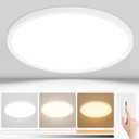 Modern 16'' Led Ceiling Light Fixture, 0.67 Inch Ultra Thin Flush Mount, Dimmable & 3000K/4500K/6000K Selectable, 28W 2800LM, White, for Bedroom, Kitchen, Dining Room, Living Room, Home Office