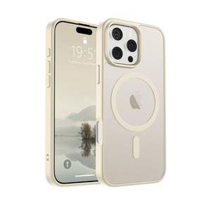 SUPFINE Magnetic for iPhone 16 Pro Max Case (Compatible with MagSafe) (Military Grade Drop Protection) Slim Translucent Matte Shockproof with Anti-Fingerprint Phone Case,Antique White