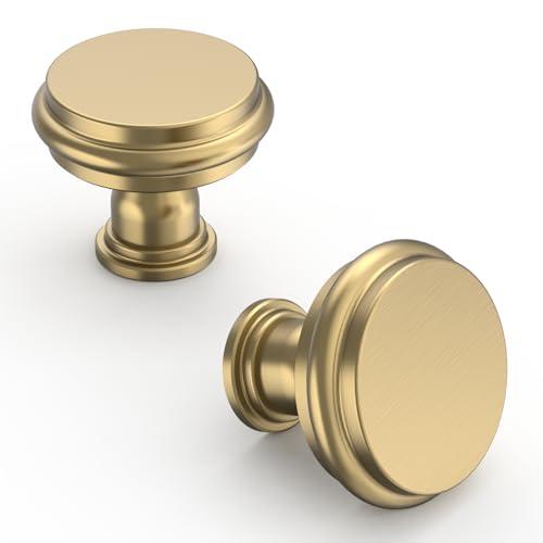 Asidrama 10 Pack Champagne Bronze Cabinet Knobs Kitchen Cabinet Pulls Champagne Zinc Hardware for Dresser Drawers