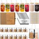 60 Pcs Employee Appreciation Gifts Bulk Inspirational Glass Cup Makeup Bag Bamboo Pen Inspirational Notebook and Bag for Valentines Day Staff Coworker Team Office (May You Be Proud)